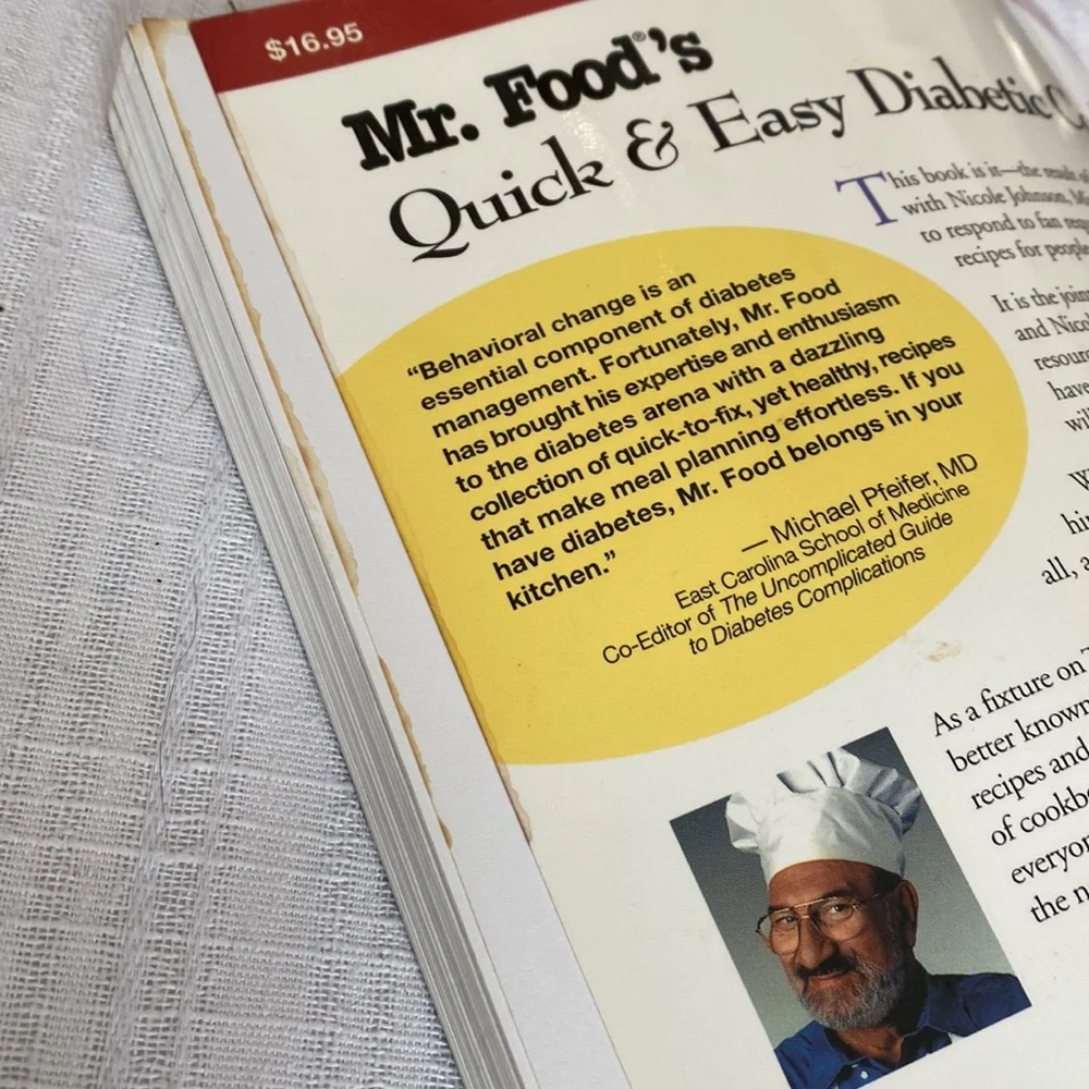 3/$22 - VTG Mr. Food’s Quick & Easy Diabetic Cooking by Art Ginsburg (Mr. Food)